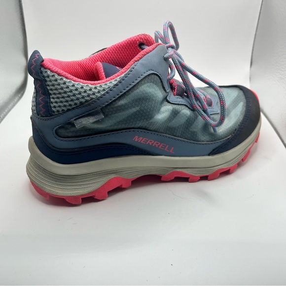 Merrell Kids Moab Speed Shoes in pink and gray size 1 - Picture 3 of 9